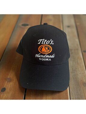 TITOS Handmade Vodka Black Logo Baseball Hat Cap One Size Adjustable